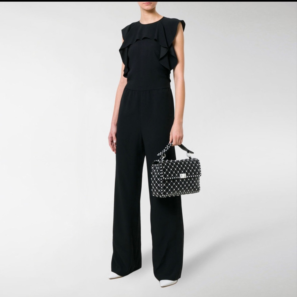 Red Valentno Women’s Casual Pants Elegant Black Jumpsuit